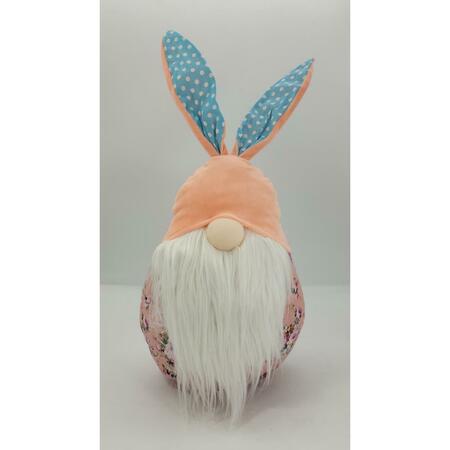 PALACEDESIGNS 21 x 10 x 9 in. Pink Groovy Easter Bunny Gnome PA3102044